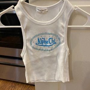 Alpha Chi Omega sparkly crop top